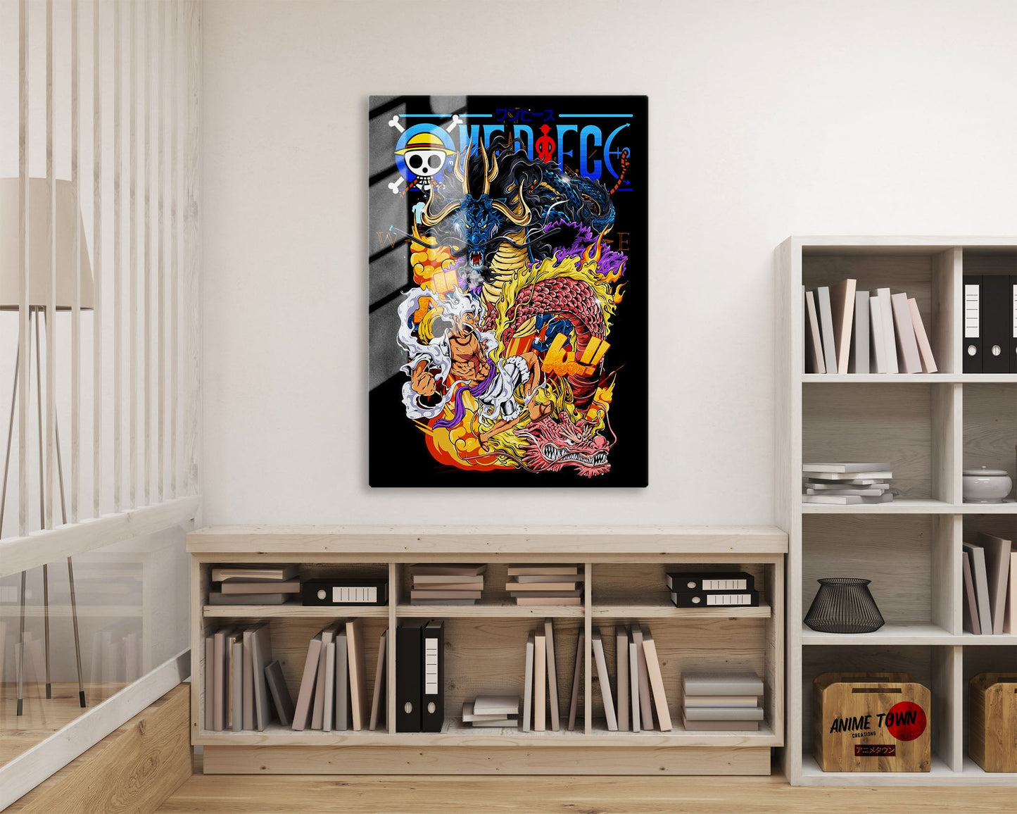 Anime Town Creations Metal Poster One Piece Luffy Gear 5 Kaido Ultra 16" x 24" Home Goods - Anime One Piece Metal Poster