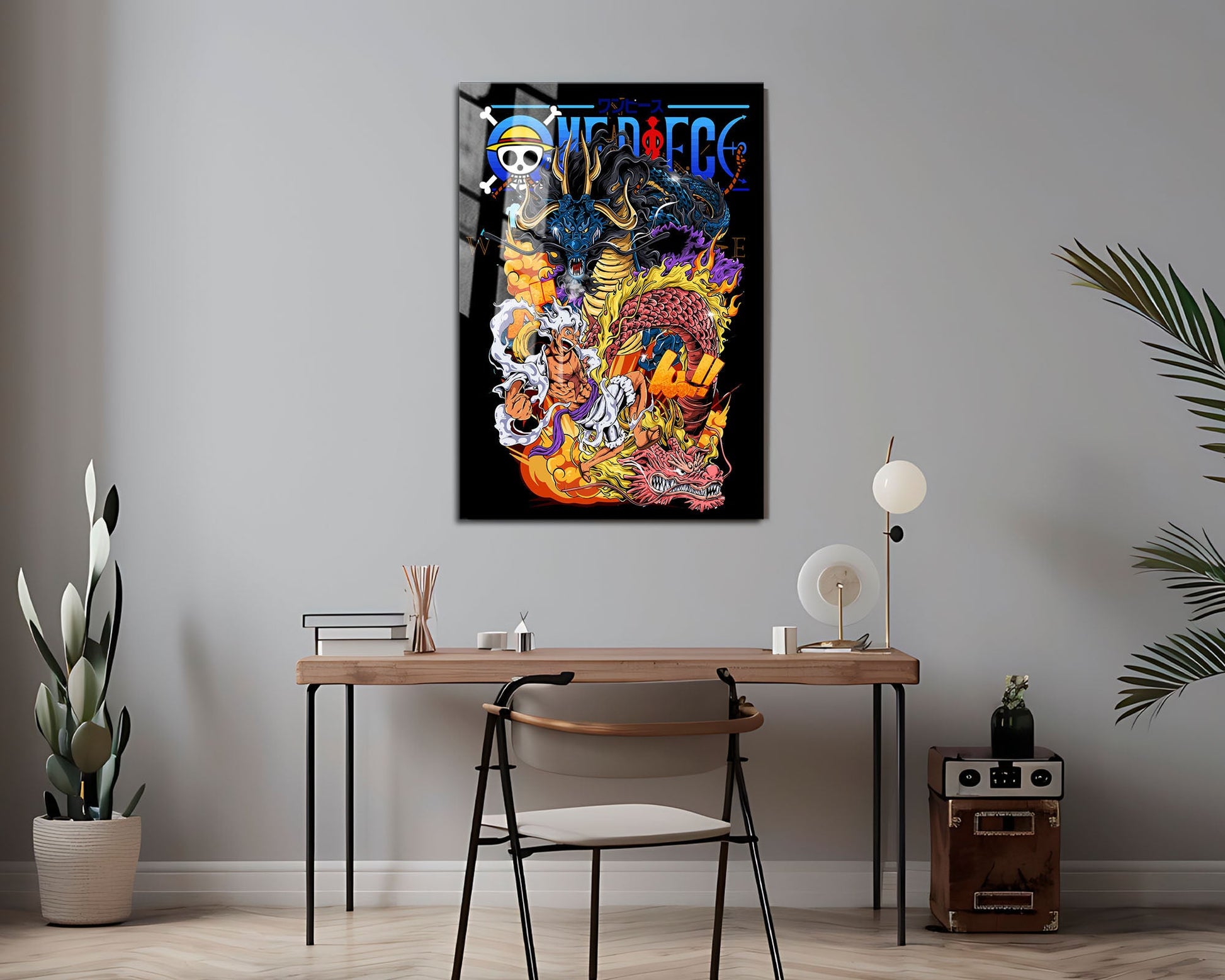 Anime Town Creations Metal Poster One Piece Luffy Gear 5 Kaido Ultra 16" x 24" Home Goods - Anime One Piece Metal Poster