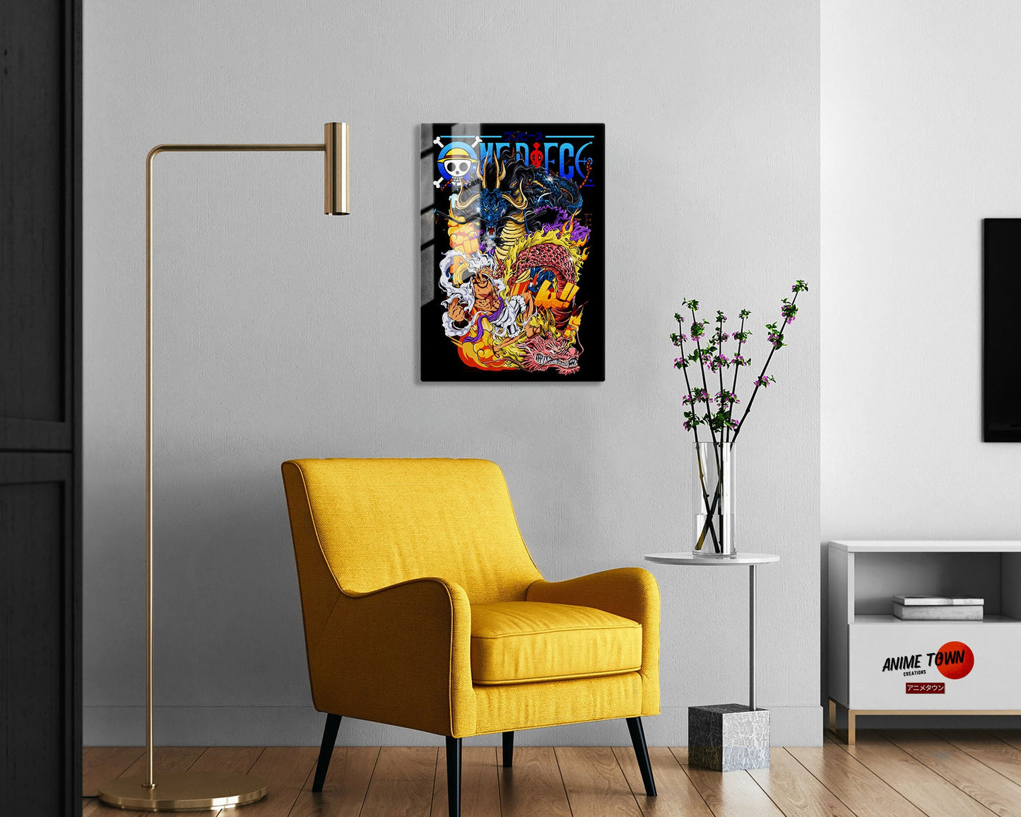 Anime Town Creations Metal Poster One Piece Luffy Gear 5 Kaido Ultra 5" x 7" Home Goods - Anime One Piece Metal Poster