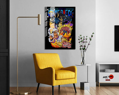 Anime Town Creations Metal Poster One Piece Luffy Gear 5 Kaido Ultra 5" x 7" Home Goods - Anime One Piece Metal Poster