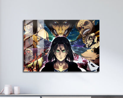 Anime Town Creations Metal Poster Landscape Attack on Titan Eren Founding Titan 17" x 11" Home Goods - Anime Attack on Titan Metal Poster