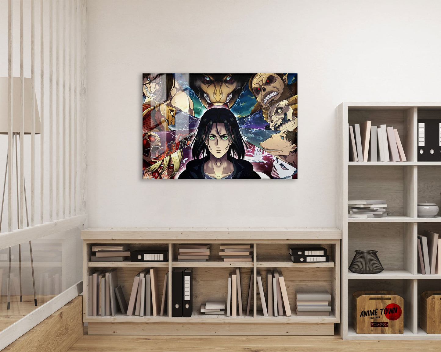 Anime Town Creations Metal Poster Landscape Attack on Titan Eren Founding Titan 24" x 16" Home Goods - Anime Attack on Titan Metal Poster