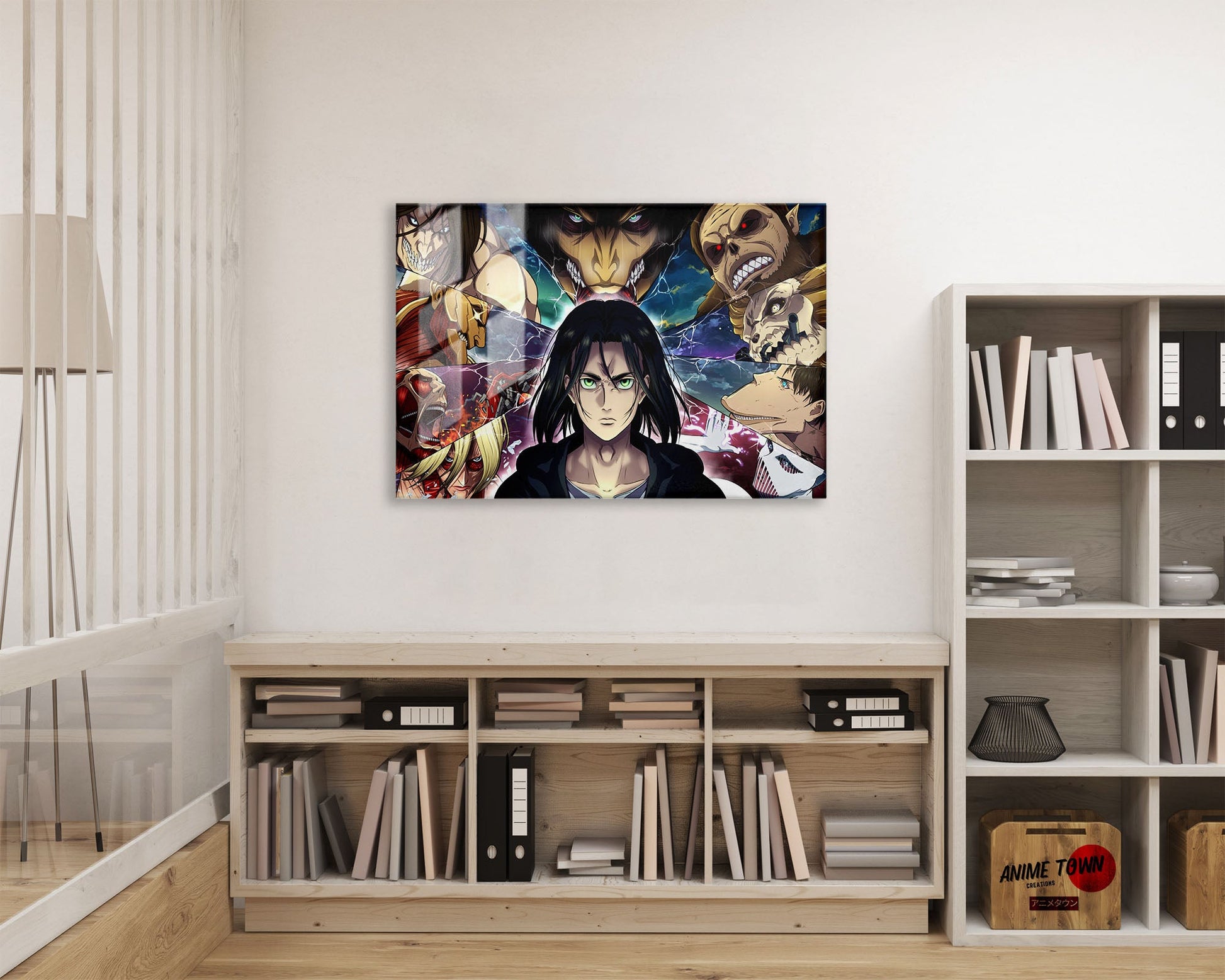 Anime Town Creations Metal Poster Landscape Attack on Titan Eren Founding Titan 24" x 16" Home Goods - Anime Attack on Titan Metal Poster