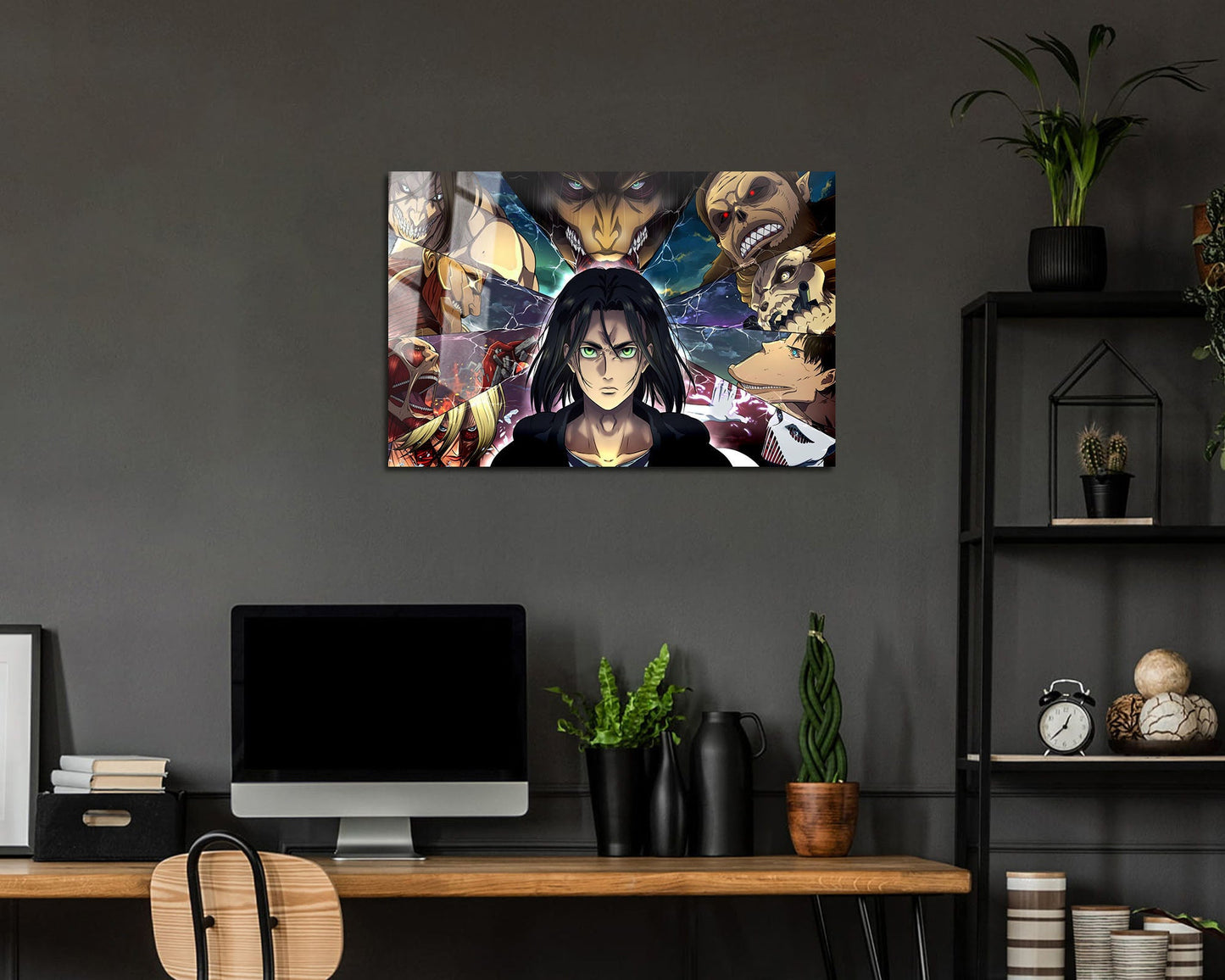 Anime Town Creations Metal Poster Landscape Attack on Titan Eren Founding Titan 24" x 16" Home Goods - Anime Attack on Titan Metal Poster