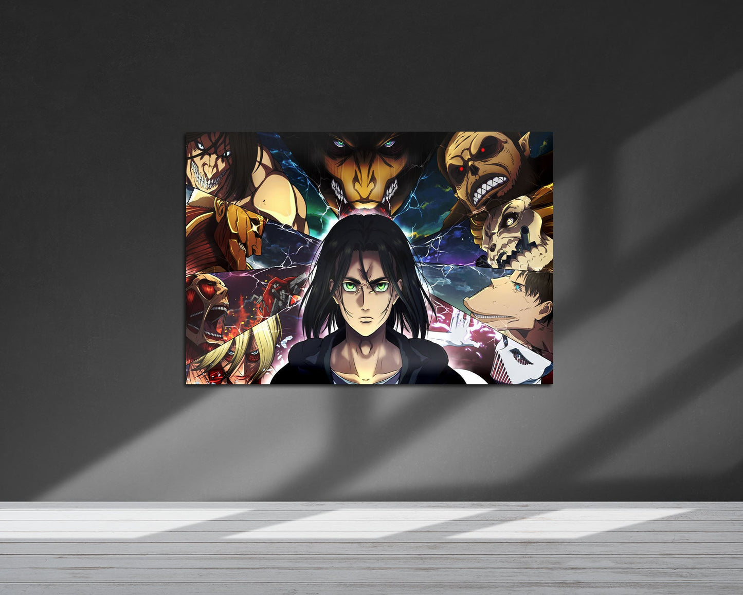 Anime Town Creations Metal Poster Landscape Attack on Titan Eren Founding Titan 36" x 24" Home Goods - Anime Attack on Titan Metal Poster