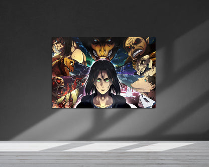 Anime Town Creations Metal Poster Landscape Attack on Titan Eren Founding Titan 36" x 24" Home Goods - Anime Attack on Titan Metal Poster