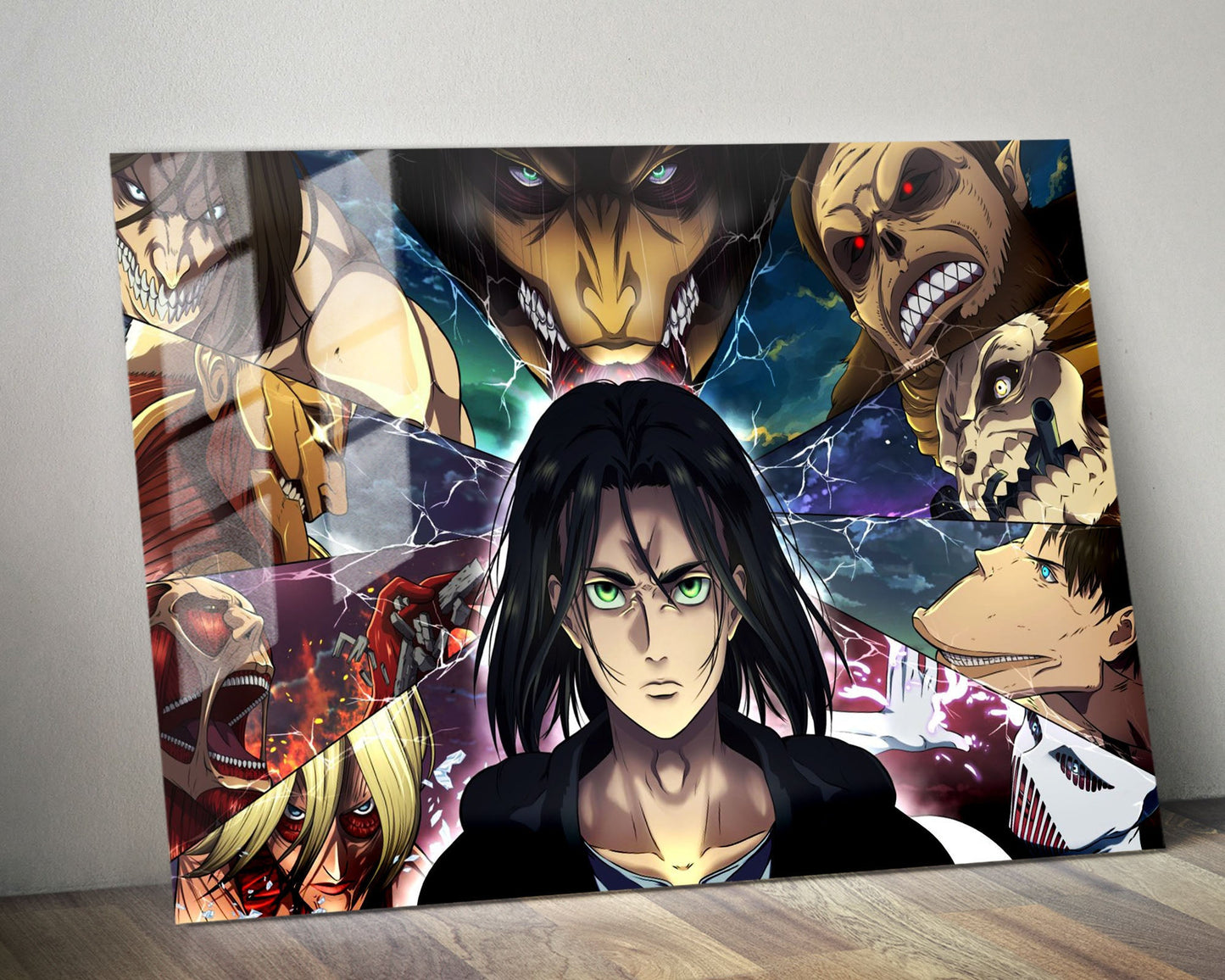 Anime Town Creations Metal Poster Landscape Attack on Titan Eren Founding Titan 36" x 24" Home Goods - Anime Attack on Titan Metal Poster