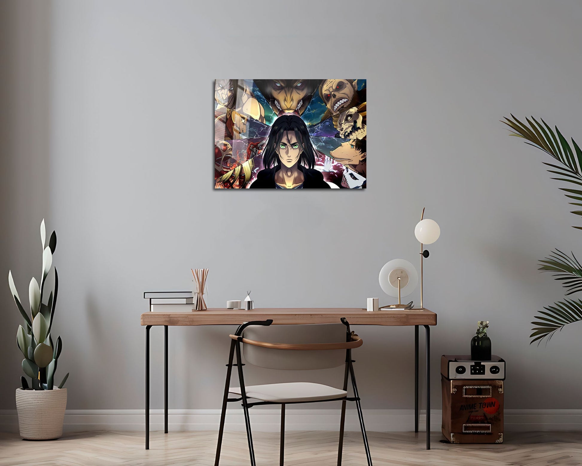 Anime Town Creations Metal Poster Landscape Attack on Titan Eren Founding Titan 7" x 5" Home Goods - Anime Attack on Titan Metal Poster