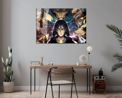 Anime Town Creations Metal Poster Landscape Attack on Titan Eren Founding Titan 7" x 5" Home Goods - Anime Attack on Titan Metal Poster
