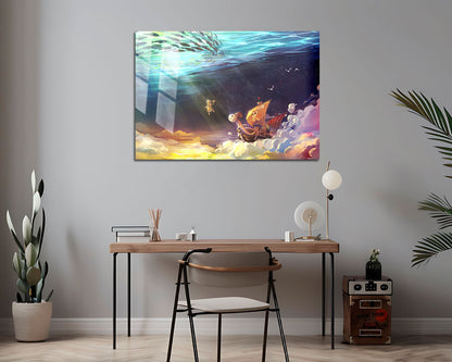 Anime Town Creations Metal Poster Landscape One Piece Going Merry 7" x 5" Home Goods - Anime One Piece Metal Poster