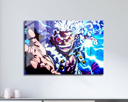 Anime Town Creations Metal Poster Landscape One Piece Luffy Gear 5 Joyboy 17" x 11" Home Goods - Anime One Piece Metal Poster