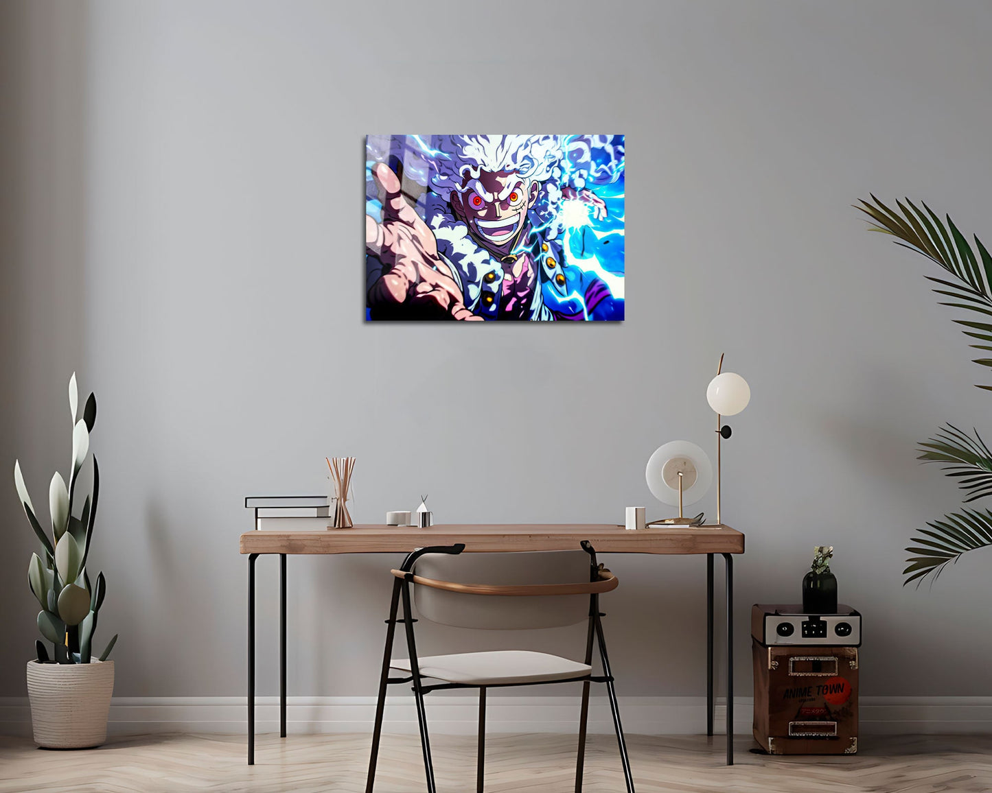 Anime Town Creations Metal Poster Landscape One Piece Luffy Gear 5 Joyboy 7" x 5" Home Goods - Anime One Piece Metal Poster