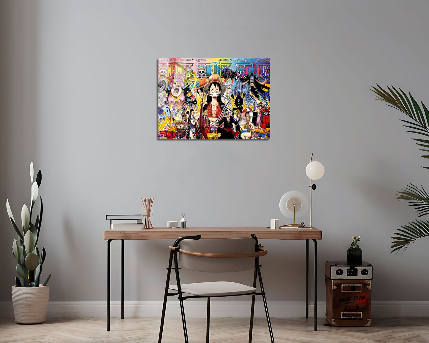 Anime Town Creations Metal Poster Landscape One Piece Managa Cover Collage 7" x 5" Home Goods - Anime One Piece Metal Poster