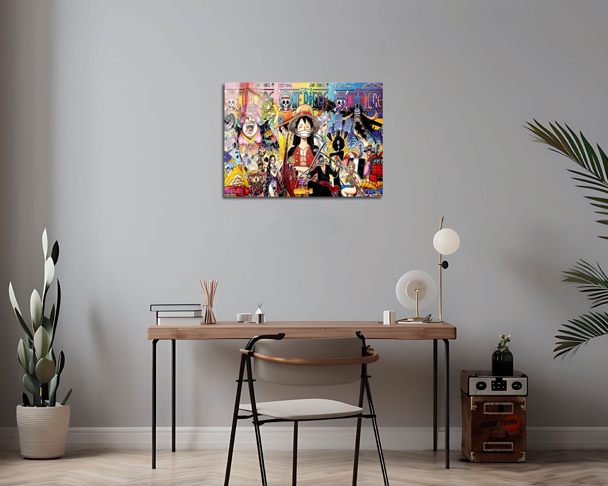Anime Town Creations Metal Poster Landscape One Piece Managa Cover Collage 7" x 5" Home Goods - Anime One Piece Metal Poster