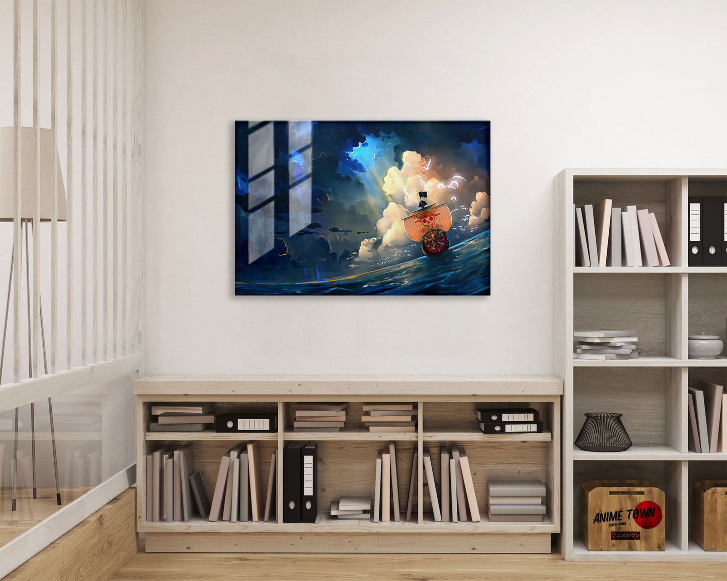 Anime Town Creations Metal Poster Landscape One Piece Thousand Sunny 24" x 16" Home Goods - Anime One Piece Metal Poster