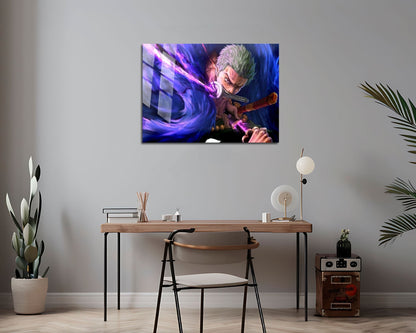 One Piece Zoro Katana Metal Poster