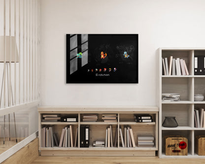 Pokemon Starter 8 Bit Metal Poster