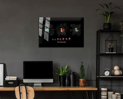 Pokemon Starter 8 Bit Metal Poster