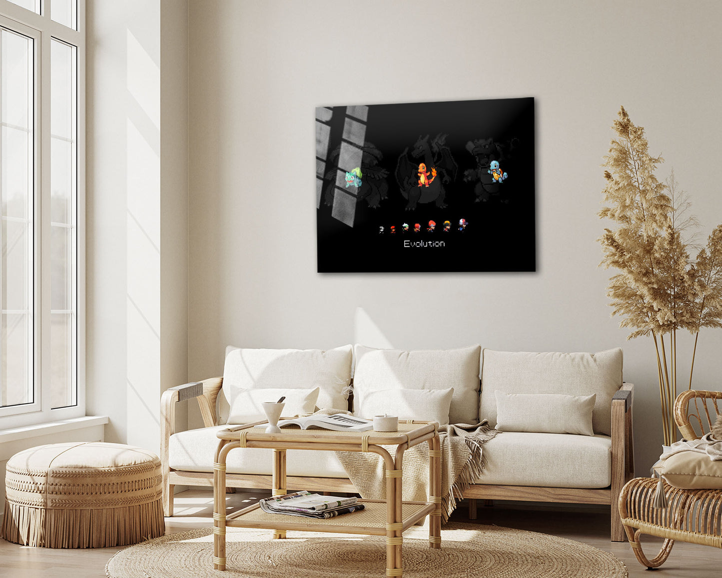 Pokemon Starter 8 Bit Metal Poster