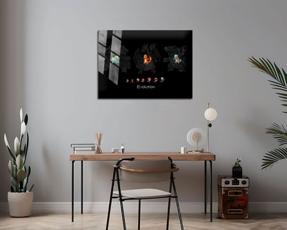 Pokemon Starter 8 Bit Metal Poster