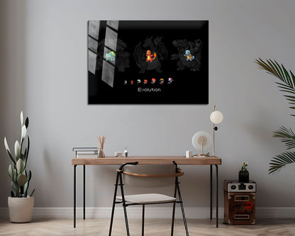 Pokemon Starter 8 Bit Metal Poster