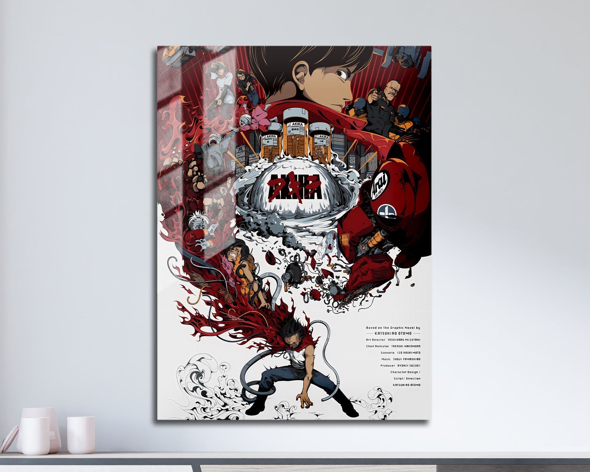 Anime Town Creations Metal Poster Akira Cover 11" x 17" Home Goods - Anime Akira Metal Poster