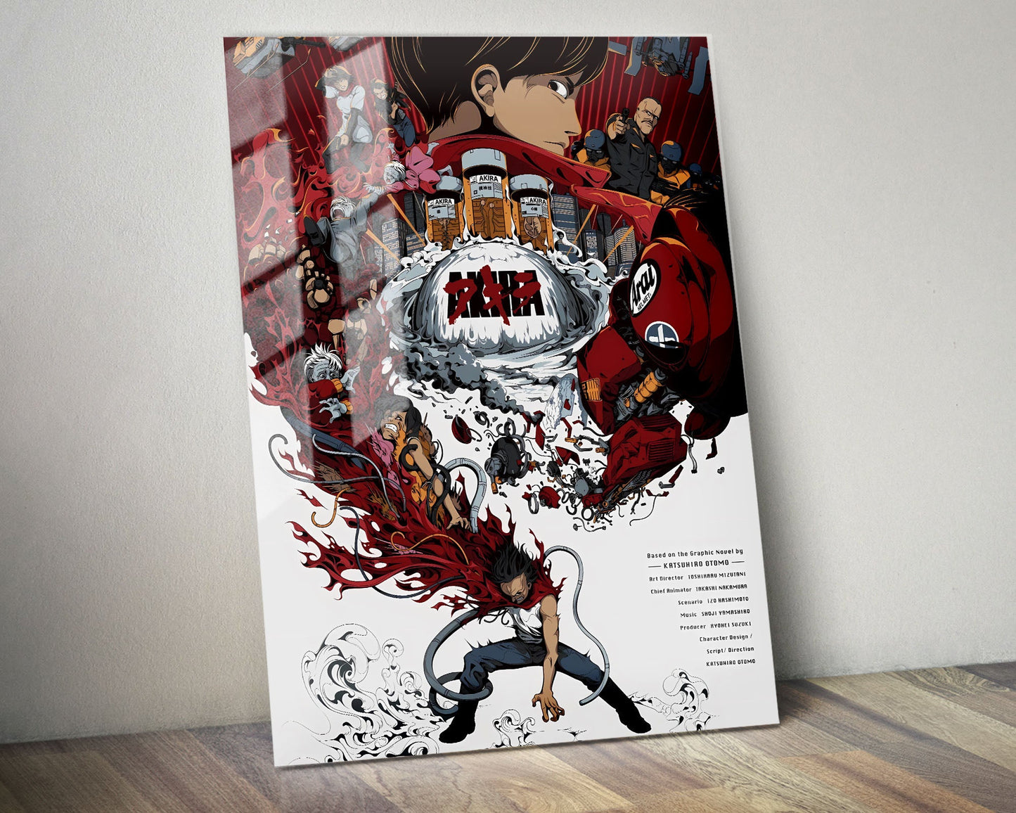 Anime Town Creations Metal Poster Akira Cover 24" x 36" Home Goods - Anime Akira Metal Poster