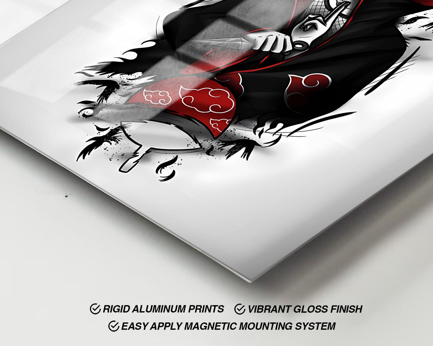 Anime Town Creations Metal Poster Naruto Minimalist Itachi Sharingan 16" x 24" Home Goods - Anime Naruto Metal Poster