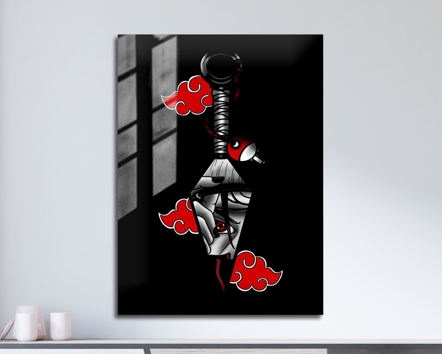 Anime Town Creations Metal Poster Naruto Uchiha Itachi Genjutsu Kunai 11" x 17" Home Goods - Anime Naruto Metal Poster