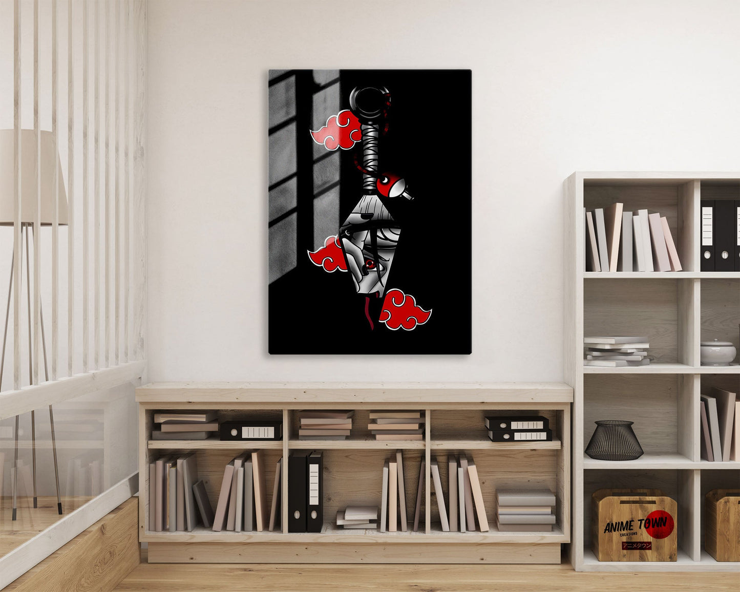 Anime Town Creations Metal Poster Naruto Uchiha Itachi Genjutsu Kunai 16" x 24" Home Goods - Anime Naruto Metal Poster