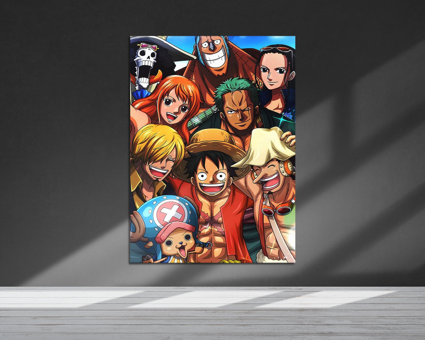 Anime Town Creations Metal Poster One Piece Crew Portrait 24" x 36" Home Goods - Anime One Piece Metal Poster