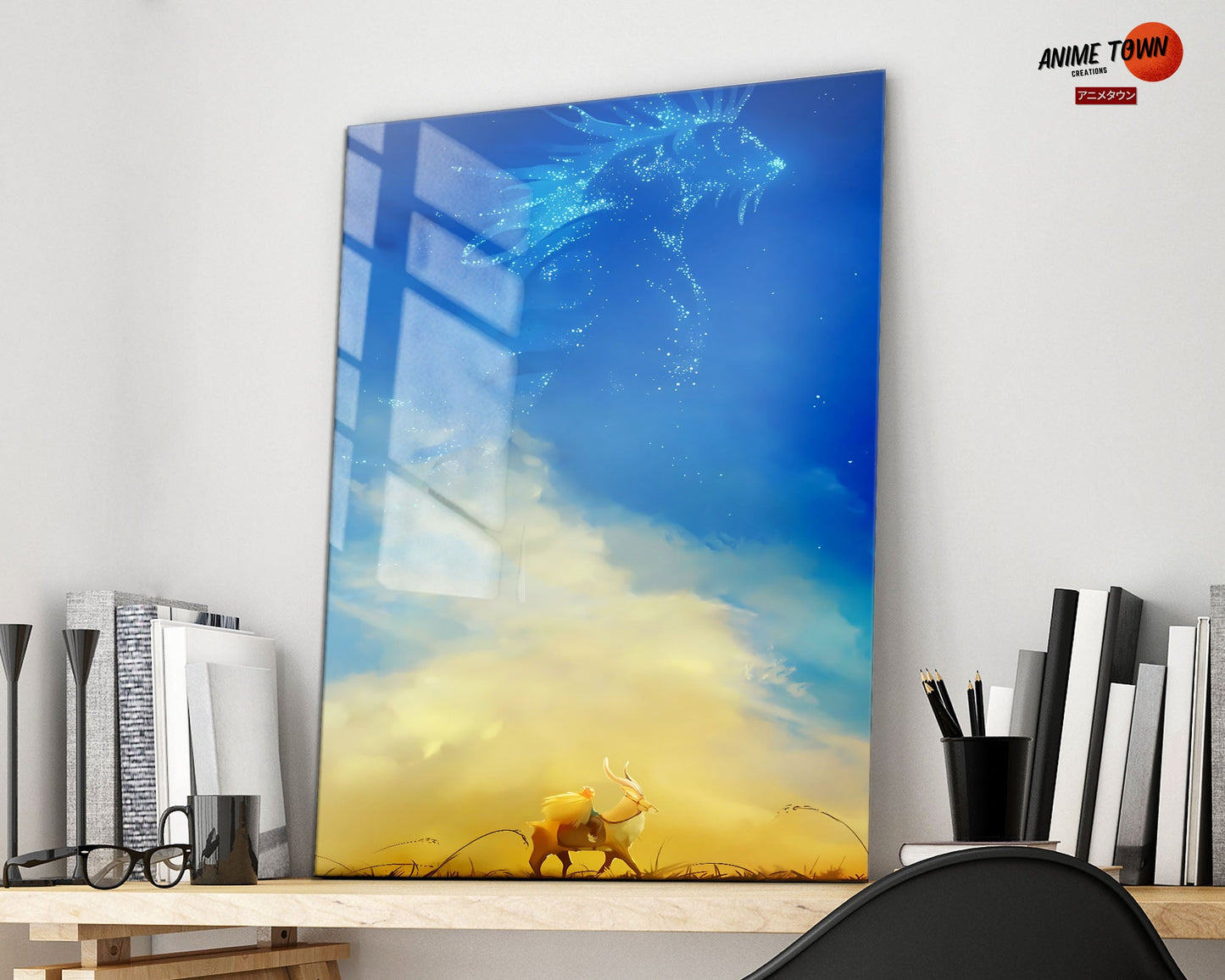 Anime Town Creations Metal Poster Princess Mononoke Skies 11" x 17" Home Goods - Anime Princess Mononoke Metal Poster