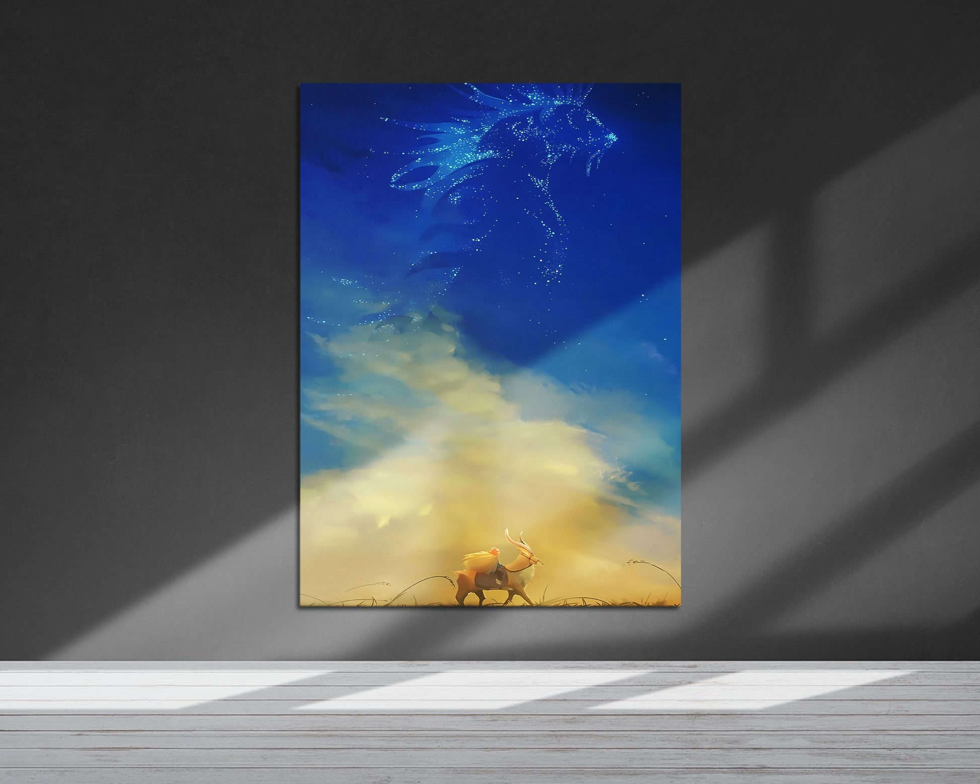 Anime Town Creations Metal Poster Princess Mononoke Skies 24" x 36" Home Goods - Anime Princess Mononoke Metal Poster