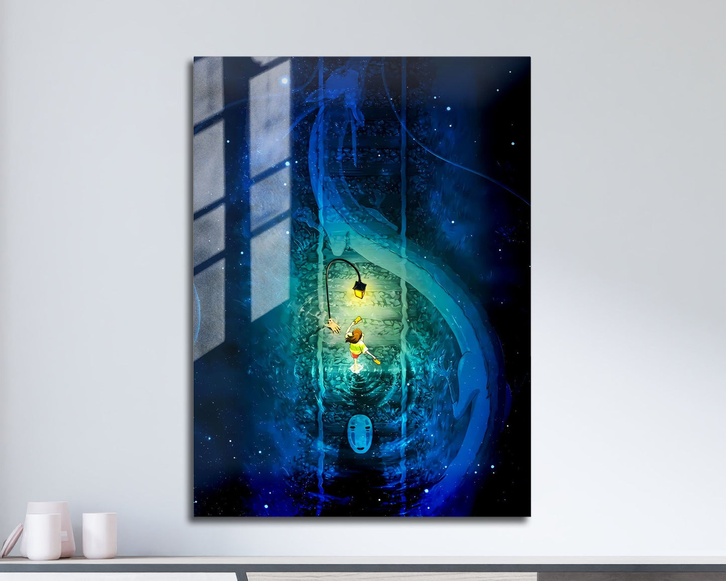Anime Town Creations Metal Poster Spirited Away Haku Bridge 11" x 17" Home Goods - Anime Spirited Away Metal Poster