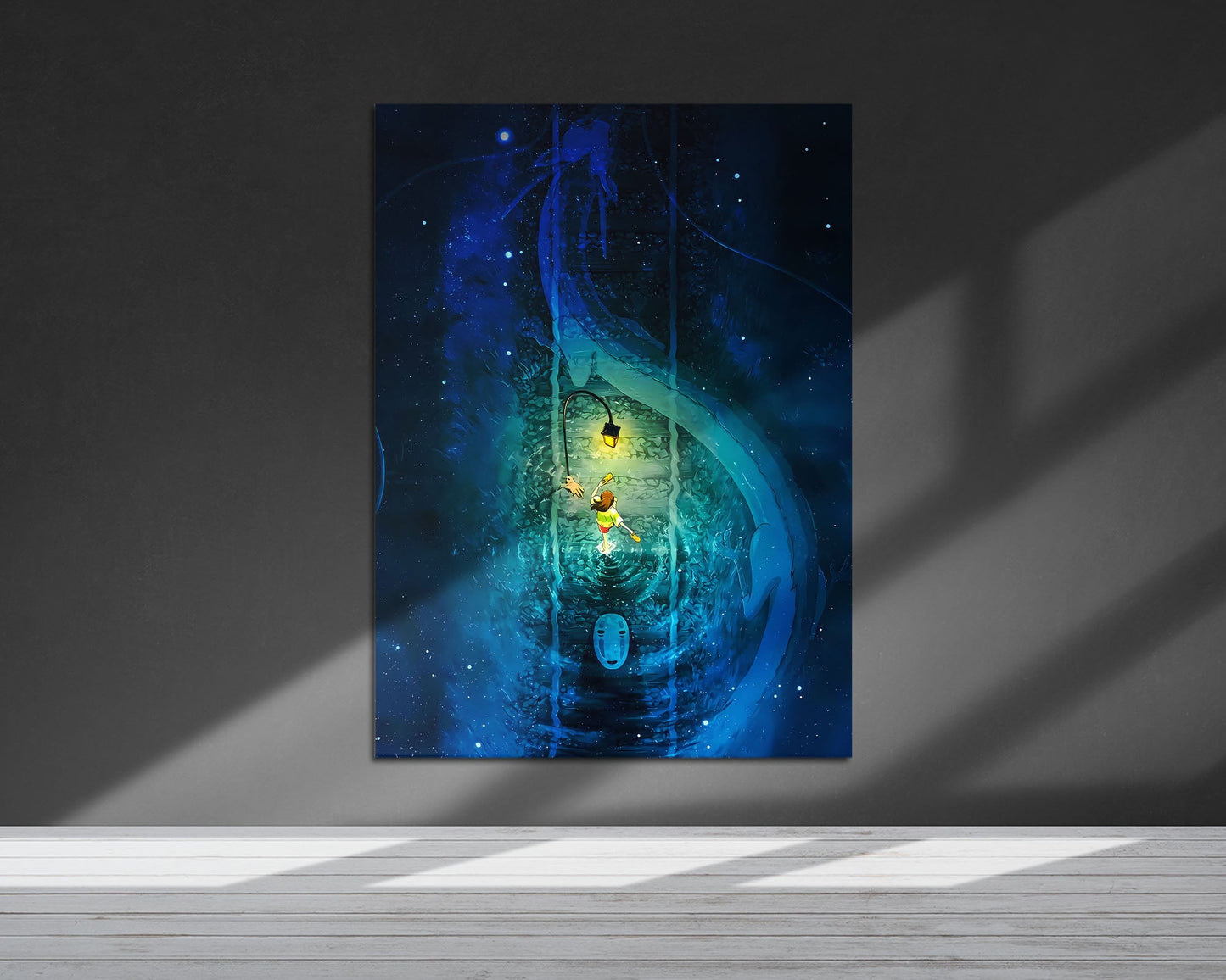 Anime Town Creations Metal Poster Spirited Away Haku Bridge 24" x 36" Home Goods - Anime Spirited Away Metal Poster