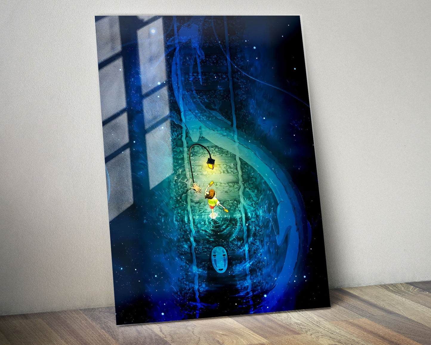 Anime Town Creations Metal Poster Spirited Away Haku Bridge 24" x 36" Home Goods - Anime Spirited Away Metal Poster