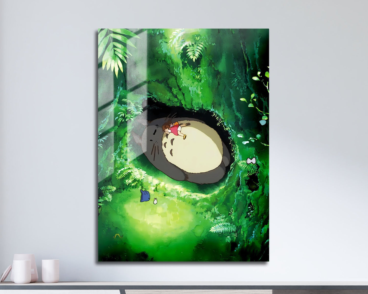 Anime Town Creations Metal Poster Totoro Forest 11" x 17" Home Goods - Anime My Neighbour Totoro Metal Poster