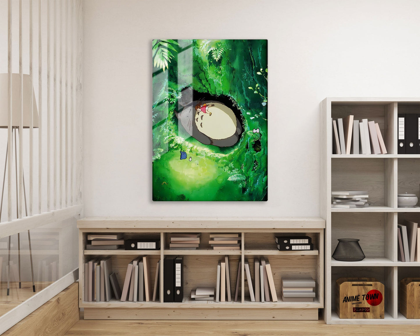 Anime Town Creations Metal Poster Totoro Forest 16" x 24" Home Goods - Anime My Neighbour Totoro Metal Poster