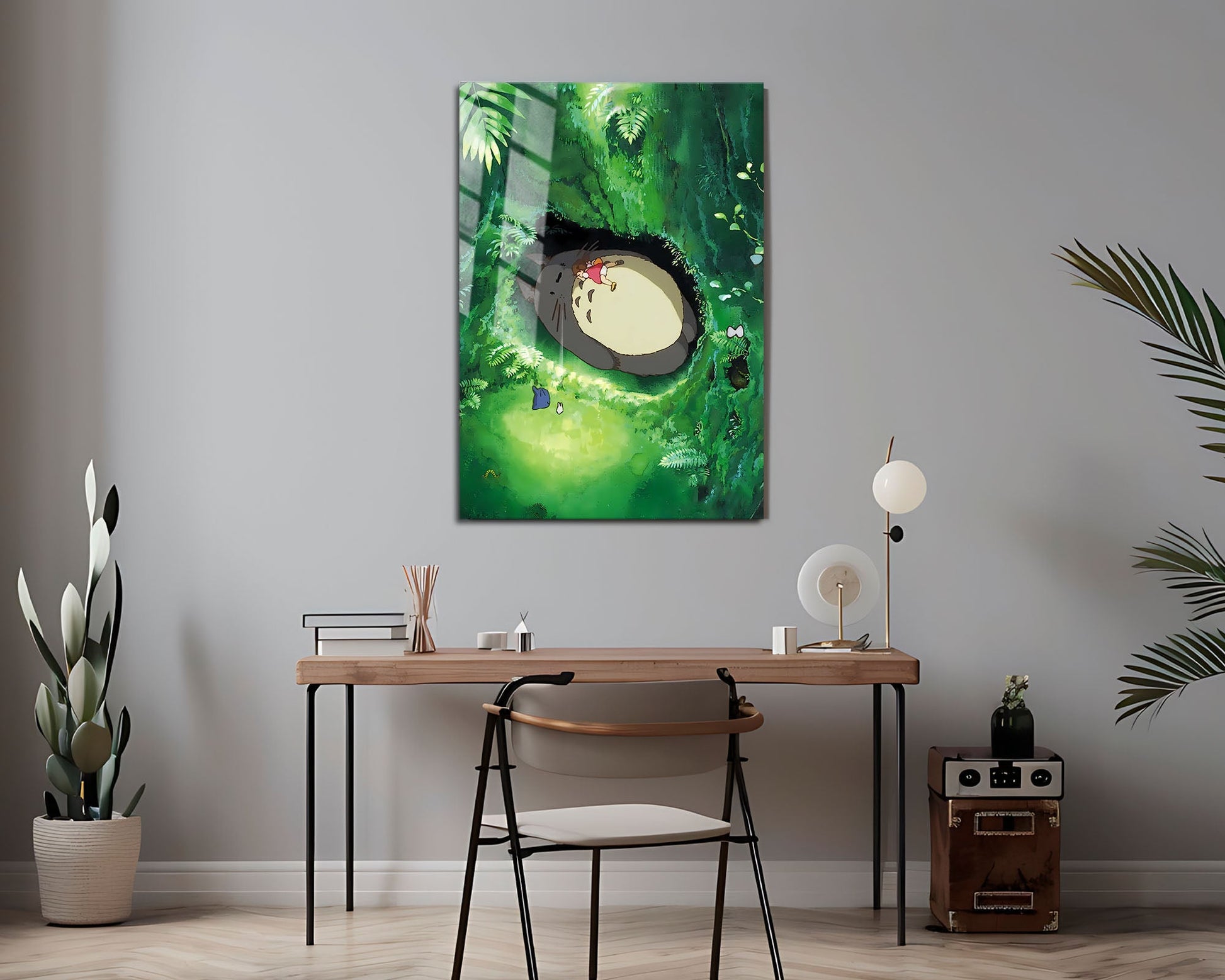 Anime Town Creations Metal Poster Totoro Forest 16" x 24" Home Goods - Anime My Neighbour Totoro Metal Poster