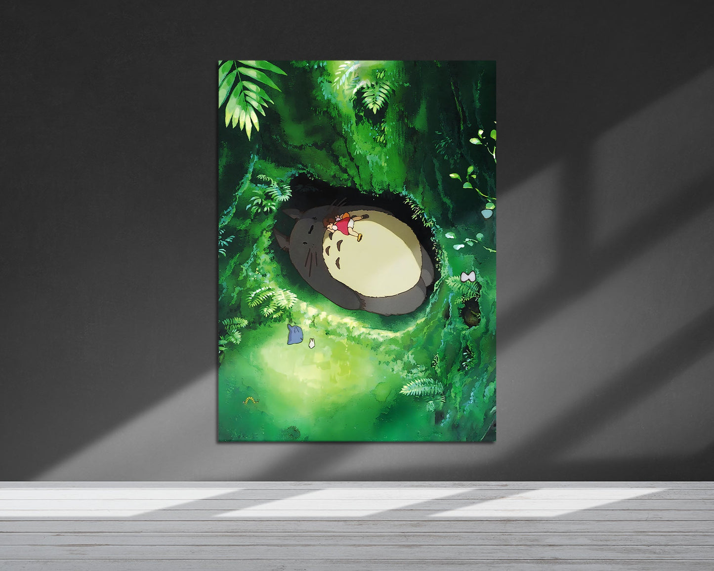 Anime Town Creations Metal Poster Totoro Forest 24" x 36" Home Goods - Anime My Neighbour Totoro Metal Poster