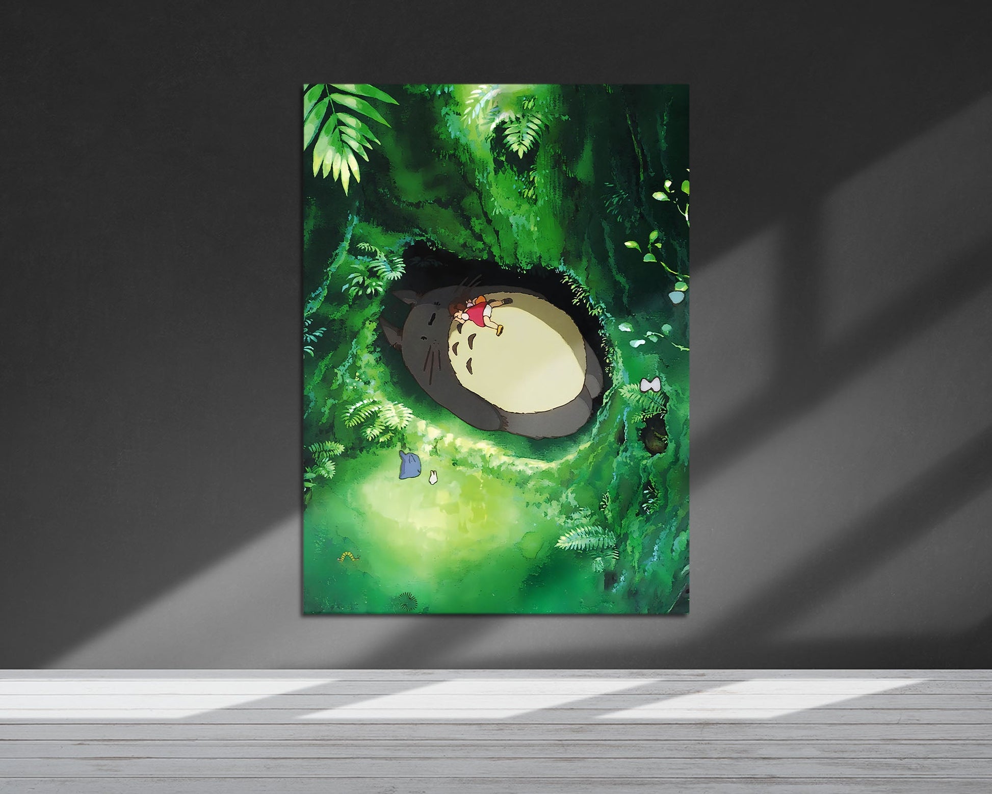 Anime Town Creations Metal Poster Totoro Forest 24" x 36" Home Goods - Anime My Neighbour Totoro Metal Poster