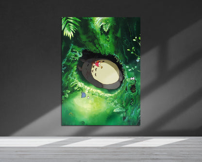 Anime Town Creations Metal Poster Totoro Forest 24" x 36" Home Goods - Anime My Neighbour Totoro Metal Poster