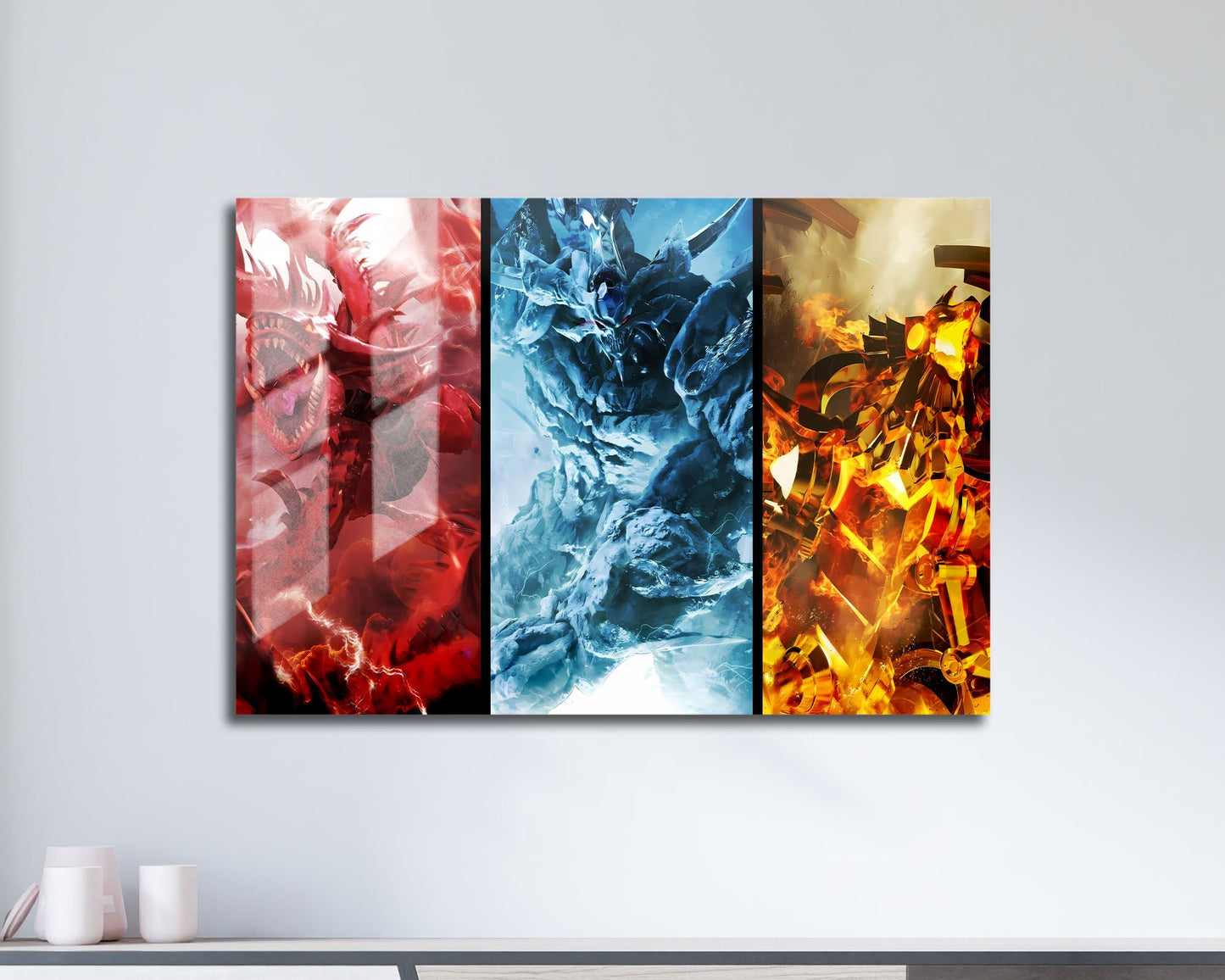 Anime Town Creations Metal Poster Landscape Yugioh Egyptian Gods Artistic 17" x 11" Home Goods - Anime Yu-Gi-Oh Metal Poster