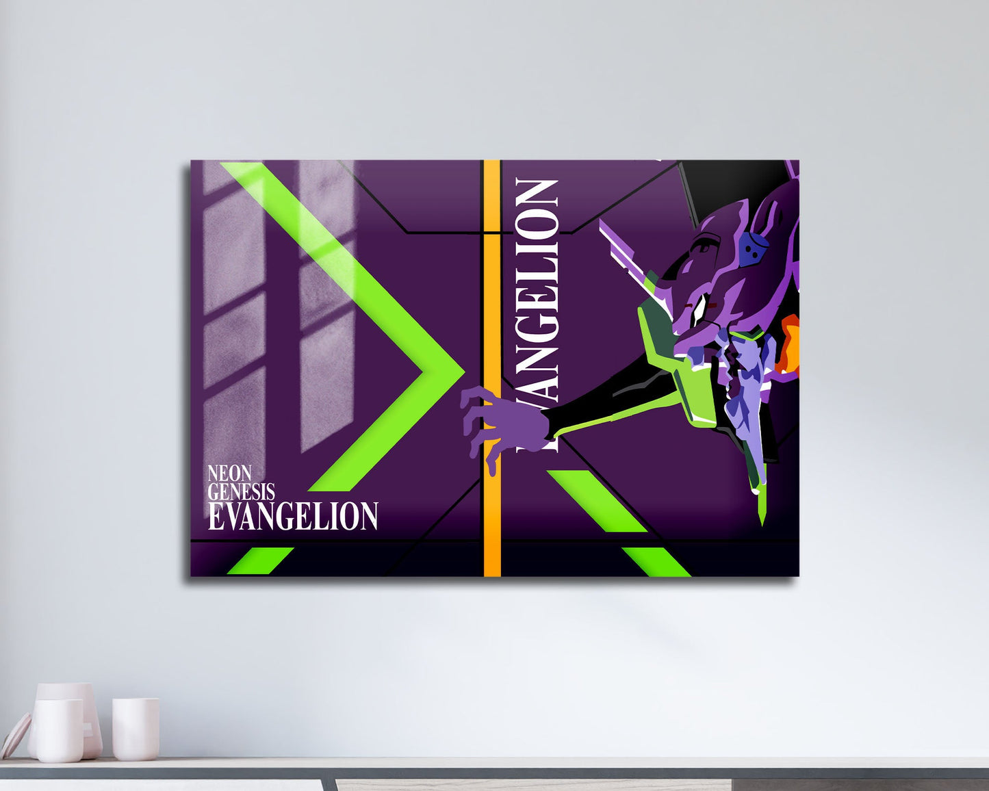 Anime Town Creations Metal Poster Landscape Neon Genesis Evangelion Unit 1 17" x 11" Home Goods - Anime Neon Evangelion Genesis Metal Poster