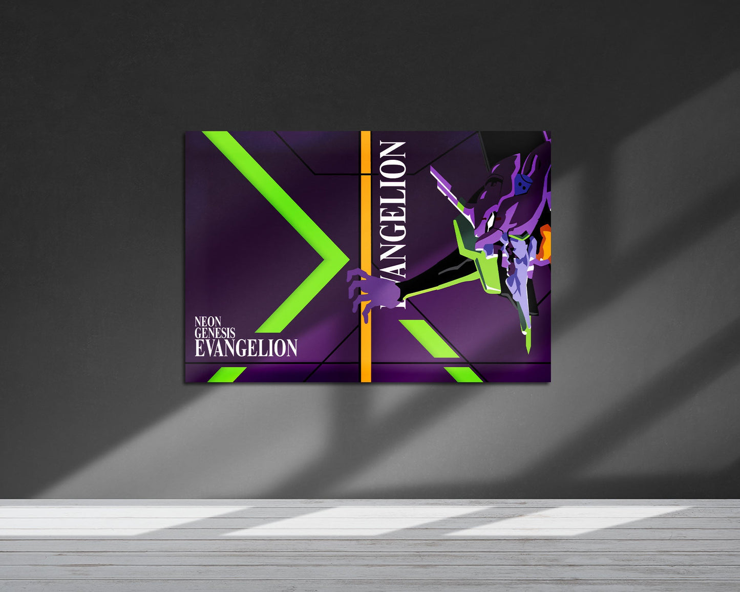 Anime Town Creations Metal Poster Landscape Neon Genesis Evangelion Unit 1 36" x 24" Home Goods - Anime Neon Evangelion Genesis Metal Poster