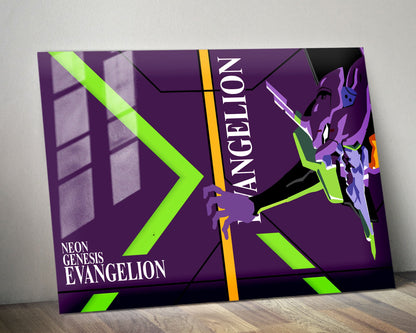 Anime Town Creations Metal Poster Landscape Neon Genesis Evangelion Unit 1 36" x 24" Home Goods - Anime Neon Evangelion Genesis Metal Poster