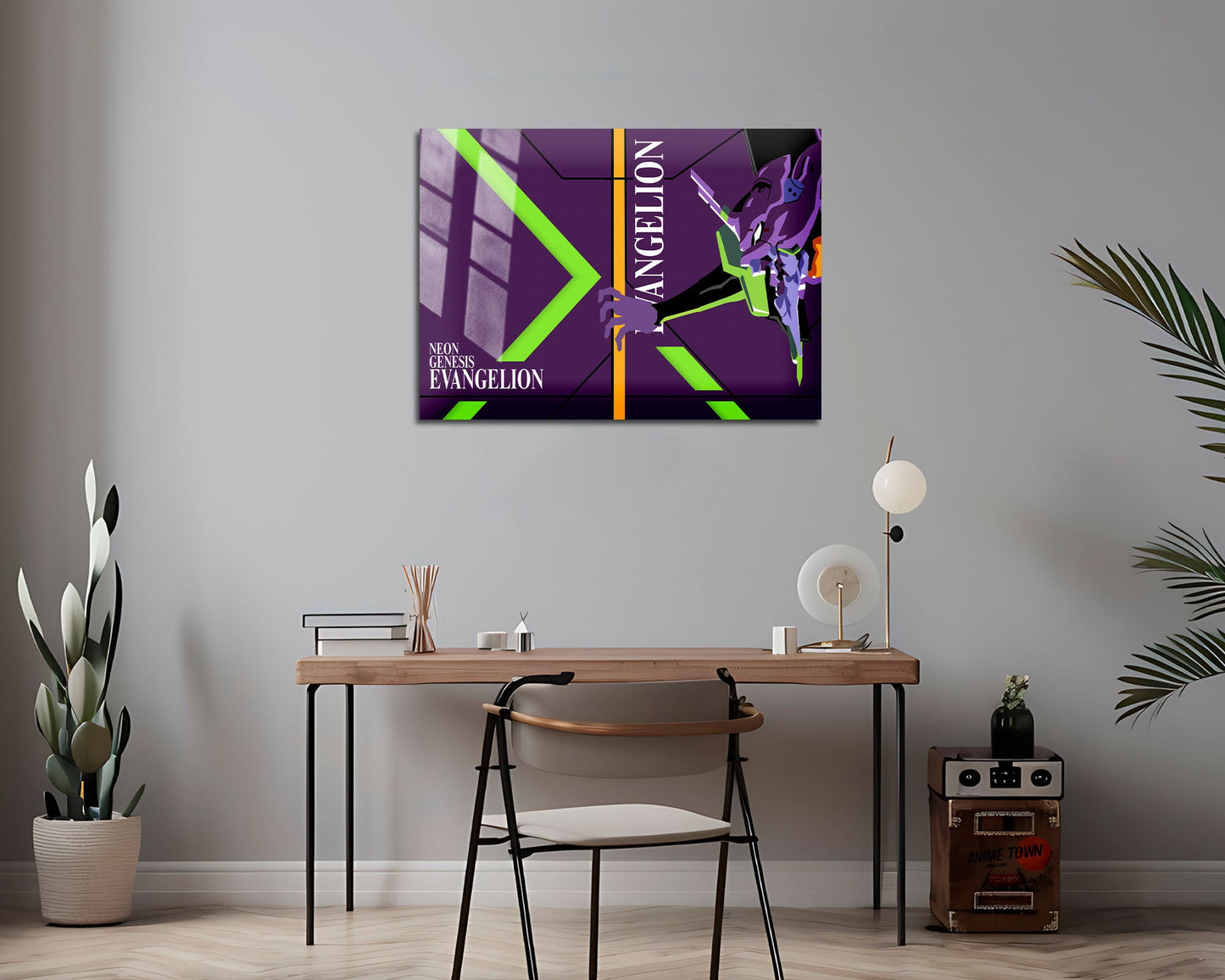 Anime Town Creations Metal Poster Landscape Neon Genesis Evangelion Unit 1 7" x 5" Home Goods - Anime Neon Evangelion Genesis Metal Poster