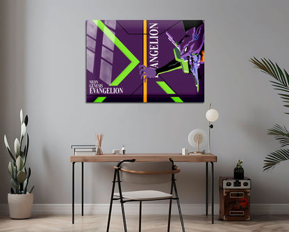 Anime Town Creations Metal Poster Landscape Neon Genesis Evangelion Unit 1 7" x 5" Home Goods - Anime Neon Evangelion Genesis Metal Poster