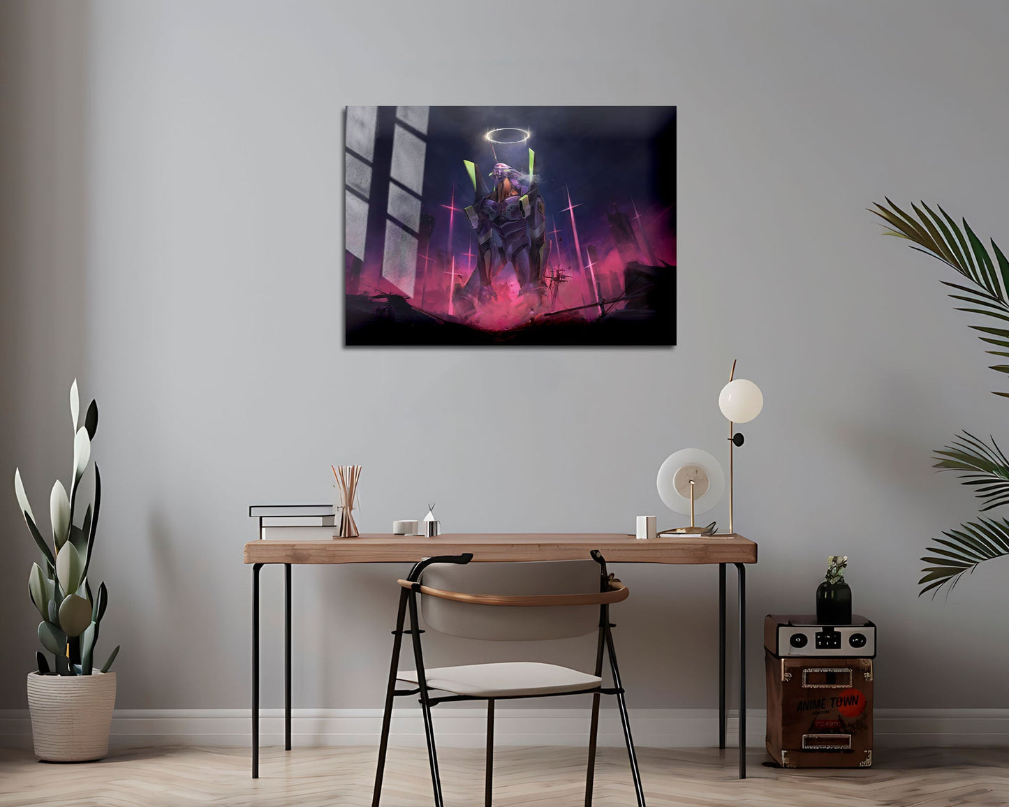 Anime Town Creations Metal Poster Landscape Neon Evangelion Genesis Unit 01 7" x 5" Home Goods - Anime Neon Evangelion Genesis Metal Poster