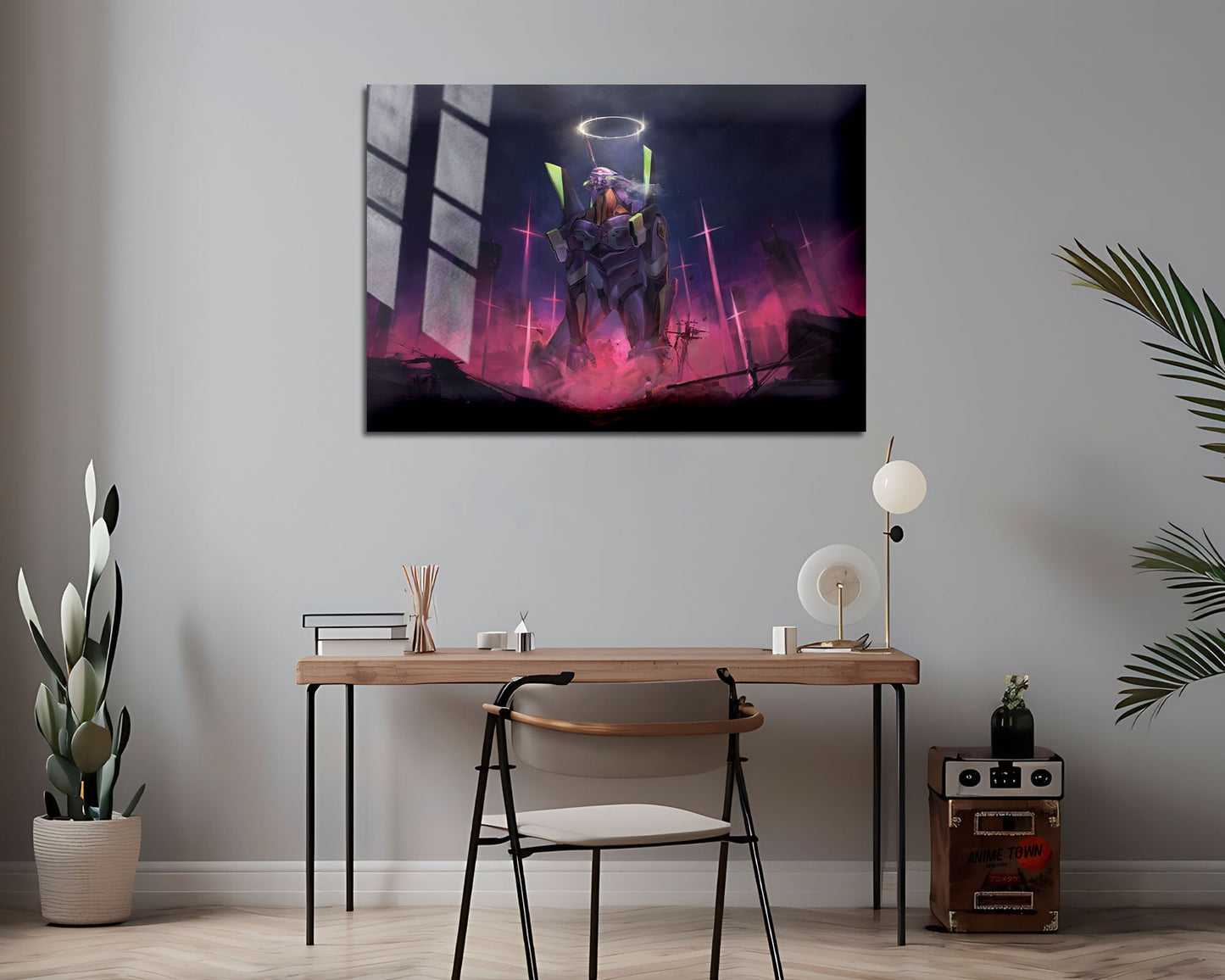 Anime Town Creations Metal Poster Landscape Neon Evangelion Genesis Unit 01 7" x 5" Home Goods - Anime Neon Evangelion Genesis Metal Poster